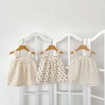 【73-110cm】ワンピース 女の子 コーデュロイ ドット - 画像 (12)