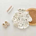 【66-100cm】ロンパース ベビー プリンセス 花柄 - 画像 (3)