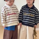 【80-150cm】トップス キッズ ボーダー ポロシャツ - 画像 (12)