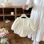 【66-90cm】ロンパース ベビー ダブル 蝶結び - 画像 (8)