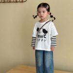 【80-130cm】トップス キッズ レイヤード シンプル - 画像 (9)