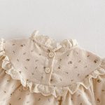 【66-100cm】ロンパース ベビー 小花柄 フリル襟 - 画像 (15)