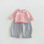 【80-130cm】長袖トップス 女の子 丸襟 フリル かわいい - 画像 (18)