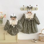 【66-140cm】ロンパースorワンピース 女の子 姉妹服 小花柄 - 画像 (16)