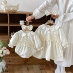【66-130cm】ロンパースorワンピース 女の子 姉妹服 フランス風 レース - 画像 (15)