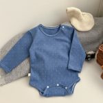 【66-90cm】ロンパースorパンツ ベビー服 リブドット 花柄 - 画像 (7)