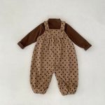 【73-100cm】サロペット ベビー ドット コーデュロイ - 画像 (17)