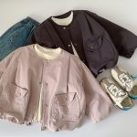 【80-130cm】 アウター 男の子 ジャケット ブルゾン スタジャン風 - 画像 (3)