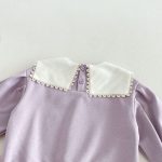 【80-130cm】セットアップ 女の子 刺繍 スクエアネック - 画像 (15)
