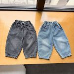 【80-150cm】ロングパンツ キッズ デニム レトロ - 画像 (7)