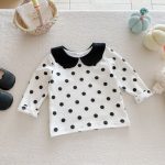 【66-100cm】長袖Tシャツ ベビー服 女の子 おしゃれ 襟付き 刺繍 - 画像 (8)