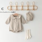 【66-90cm】ロンパース ベビー 折り襟 カジュアル - 画像 (6)