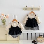 【66-120cm】ロンパースorワンピース ベビー キャミ格子柄 - 画像 (9)