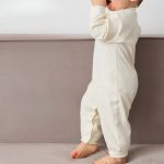 【66-90cm】ロンパース ベビー服 肌に優しい クマ柄リブ - 画像 (8)