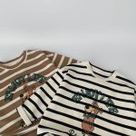 【90-140cm】長袖Tシャツ 男の子 クマ柄 ボーダー柄 - 画像 (6)