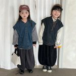 【80-130cm】ベスト キッズ デニム 森ガール風 ノースリーブ - 画像 (12)