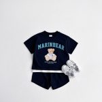 【80-130cm】セットアップ キッズ ベア レイヤード - 画像 (5)