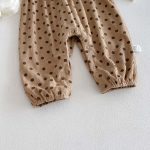 【66-90cm】ロンパース ベビー 可愛い ドット パフスリーブ - 画像 (9)