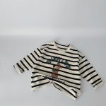 【90-140cm】長袖Tシャツ 男の子 クマ柄 ボーダー柄 - 画像 (9)