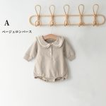 【66-90cm】ロンパース ベビー 折り襟 カジュアル - 画像 (4)