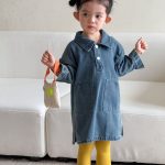 【80-150cm】ジャケットorワンピース キッズ デニム トレンド - 画像 (6)