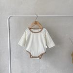 【66-90cm】ロンパース ベビー バイカラー くま ワッペン - 画像 (8)