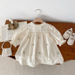 【73-110cm】ロンパースorワンピース ベビー 姉妹服 刺繍 - 画像 (5)