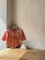 【66-100cm】ロンパースorワンピース ベビー ダブルフリル ビッグカラー - 画像 (14)