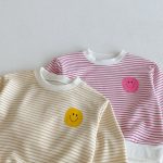 【80-130cm】セットアップ キッズ にこちゃん ボーダー - 画像 (13)