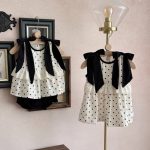 【73-100cm】ワンピースorセットアップ ベビー ドット柄 リボン - 画像 (9)