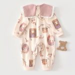 【66-90cm】ロンパース ベビー 可愛い ウサギ プリント - 画像 (3)