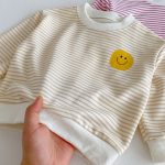 【80-130cm】セットアップ キッズ にこちゃん ボーダー - 画像 (14)