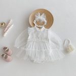 【66-90cm】ロンパース ベビー チュール ボリューム 3色選べる - 画像 (9)