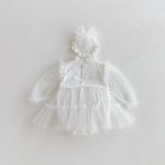 【66-90cm】ロンパース ベビー チュール ボリューム 3色選べる - 画像 (10)