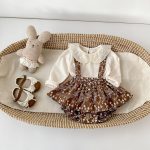 【66-90cm】トップスorサロペット ベビー レース 花柄 - 画像 (9)