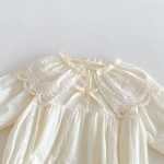 【66-90cm】ロンパースorワンピース ベビー 姉妹服 レース花襟 - 画像 (10)