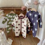 【66-90cm】ロンパース ベビー ニット カートゥーン柄 - 画像 (6)