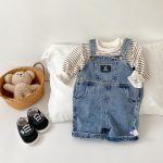 【73-110cm】サロペット レトロ デニム 合わせやすい - 画像 (7)