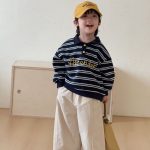 【80-150cm】トップス キッズ ボーダー ポロシャツ - 画像 (14)