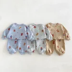 【80-130cm】セットアップ  男の子 熊プリント カートゥーン - 画像 (13)
