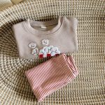 【66-100cm】セットアップ ベビー 刺繍 ボーダー トレーナー レギンス - 画像 (16)