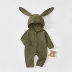 【66-100cm】カバーオール ベビー うさ耳帽 お出かけに - 画像 (4)