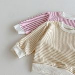 【80-130cm】セットアップ キッズ にこちゃん ボーダー - 画像 (15)