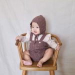 【66-90cm】ニットサロペットセット ベビー かぎ編み - 画像 (5)