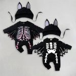 【60-100cm】ロンパース ベビー ハロウィン コウモリ - 画像 (2)