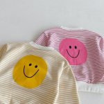 【80-130cm】セットアップ キッズ にこちゃん ボーダー - 画像 (16)