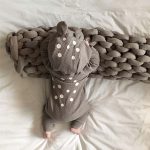 【66-90cm】ロンパース ベビー 鹿の子デザイン ジップアップ 2色選べる - 画像 (5)