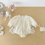 【66-90cm】ロンパース ベビー プリンセス レース - 画像 (9)