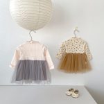 【73-110cm】ワンピース 女の子 カラーバリ メッシュ - 画像 (8)