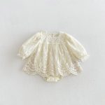 【66-90cm】ロンパース ベビー プリンセス レース - 画像 (4)
